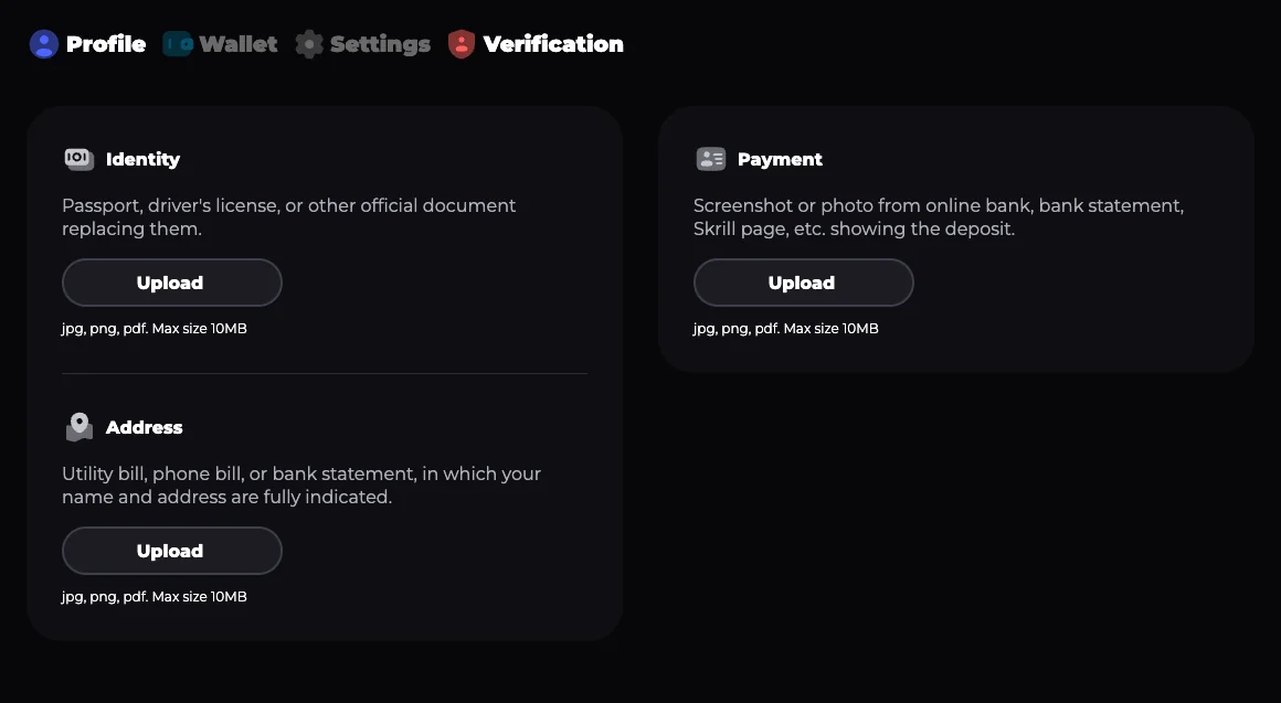 Konto-Verifizierung (KYC) – BetAlice